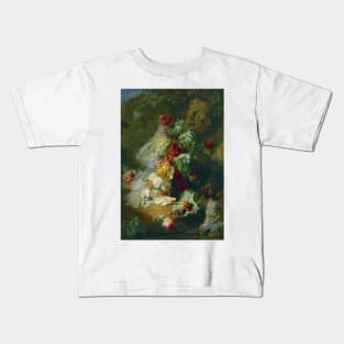 Still Life In A Park With An Urn Of Venus And Adonis by Jean-Baptiste Robie Kids T-Shirt